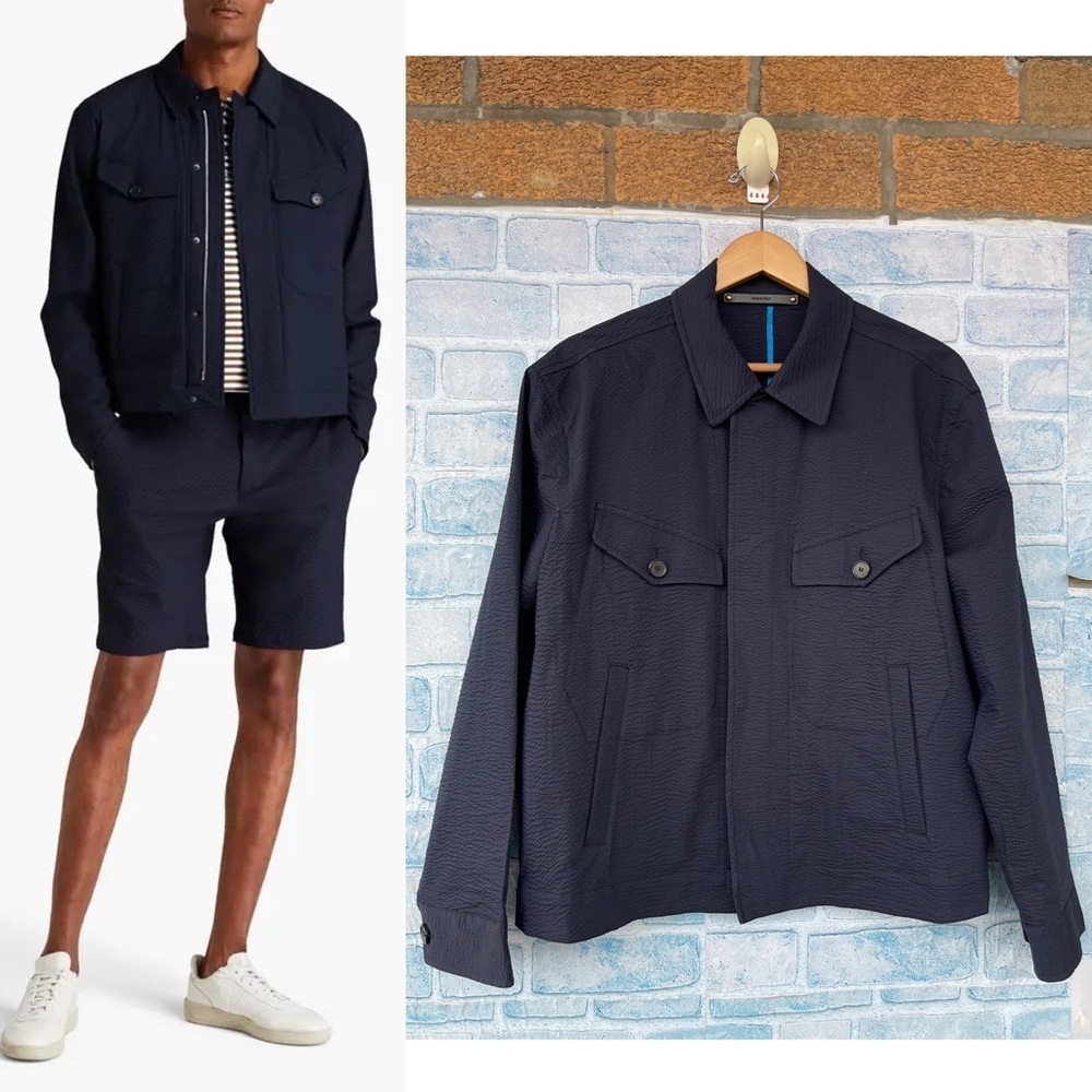 PAUL SMITH Cotton-blend seersucker jacket size medium